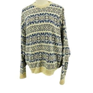 Lakeland Knitwear Sweater Jumper Pullover Sweater Fair Isle Size Large